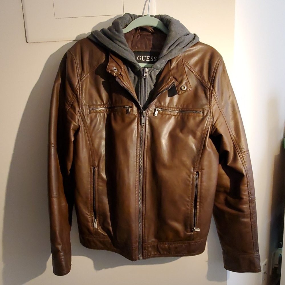 Guess Faux leather padded jacket